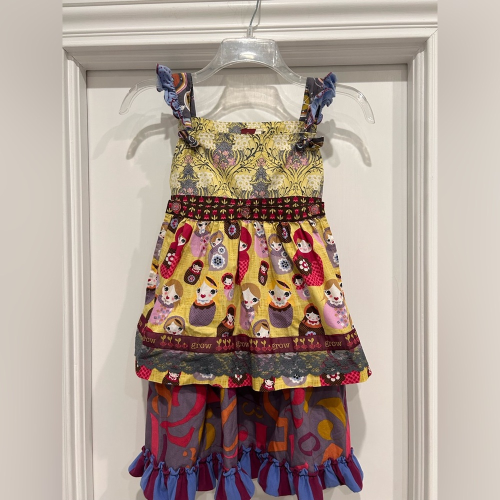 Colorful Matilda Jane Dress with removable apron